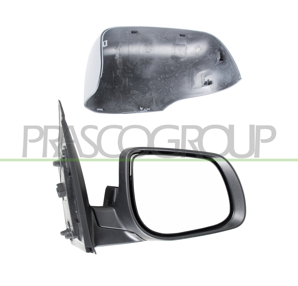 DOOR MIRROR RIGHT-ELECTRIC-PRIMED-HEATED-FOLDABLE-WITH LAMP-CONVEX
