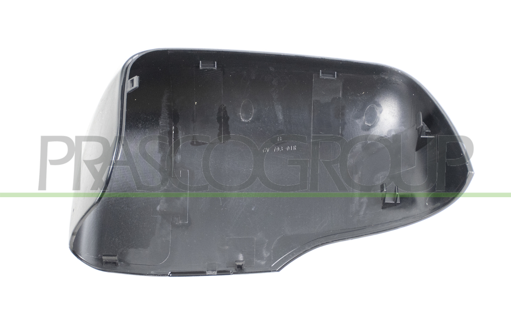 DOOR MIRROR COVER RIGHT-BLACK-WITH LAMP HOLE