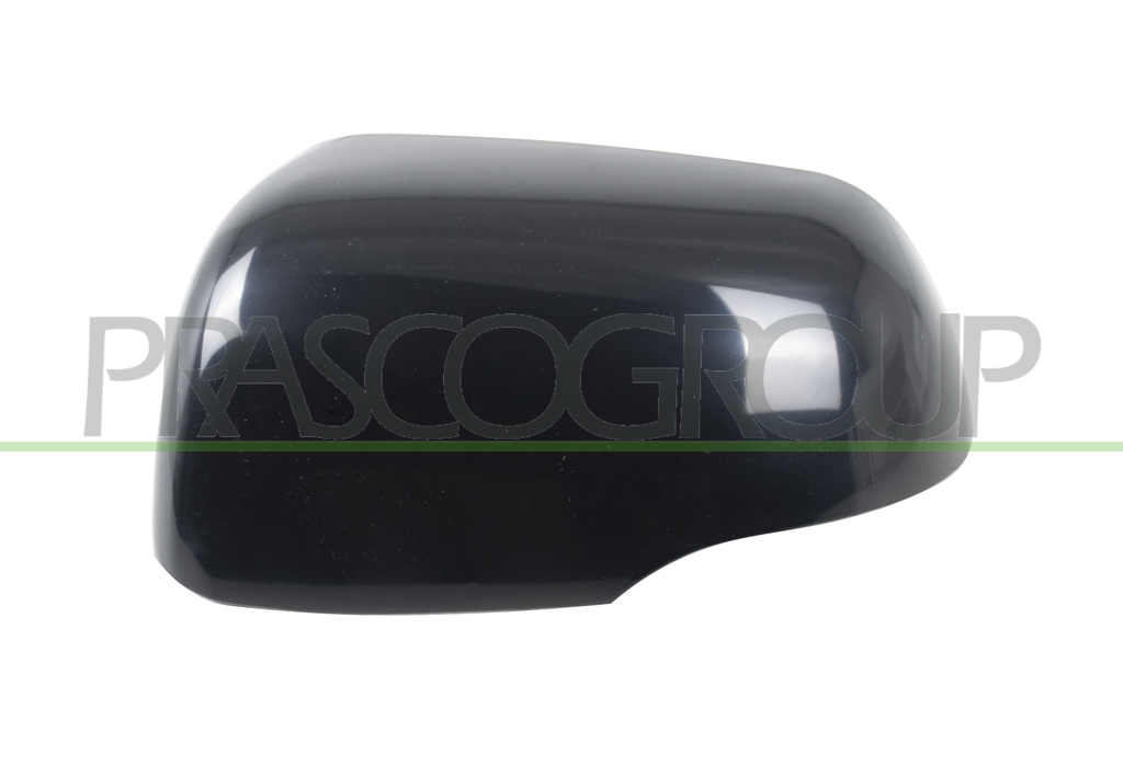 DOOR MIRROR COVER LEFT-BLACK-WITH LAMP HOLE