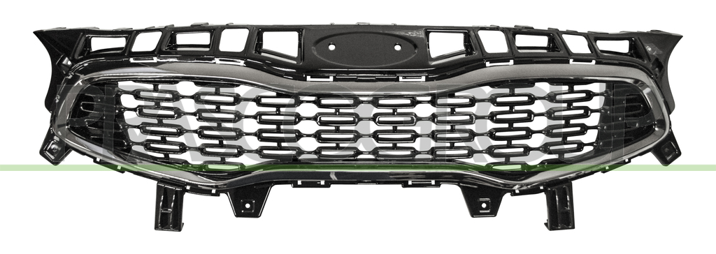 RADIATOR GRILLE-BLACK-GLOSSY-WITH FRAME-CHROME