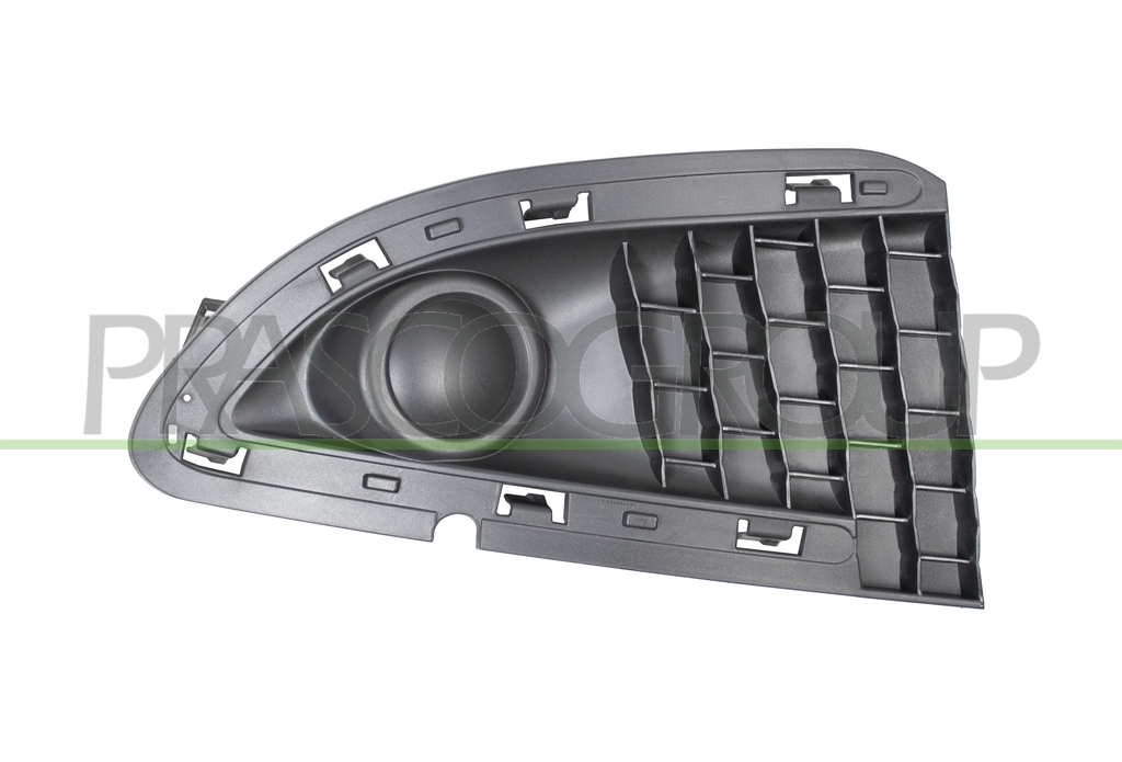 BUMPER GRILLE RIGHT-BLACK-WITH FOG LAMP HOLES-CLOSED-WITH MOLDING HOLES
