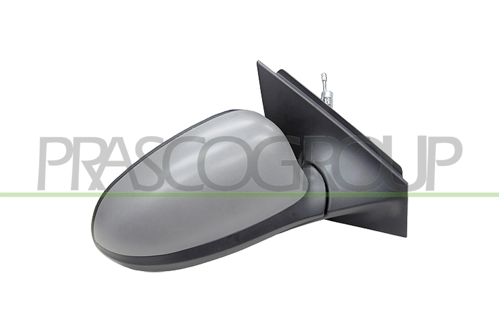 DOOR MIRROR RIGHT-CABLE-PRIMED-CONVEX-CHROME
