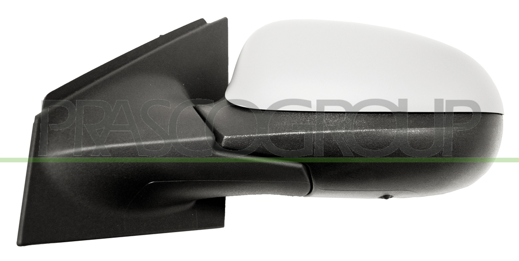 DOOR MIRROR LEFT-ELECTRIC-BLACK-CONVEX-CHROME