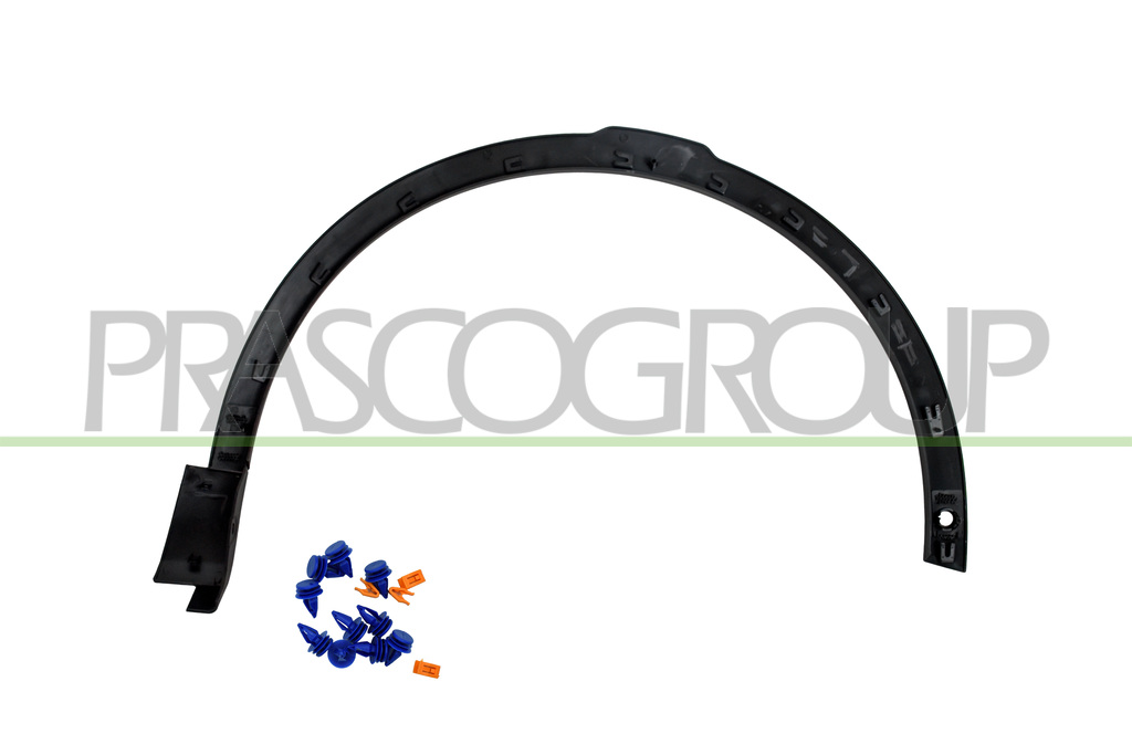 FRONT WHEEL ARCH EXTENSION LEFT-WITH PDC HOLE-BLACK-TEXTURED FINISH-WITH CLIPS