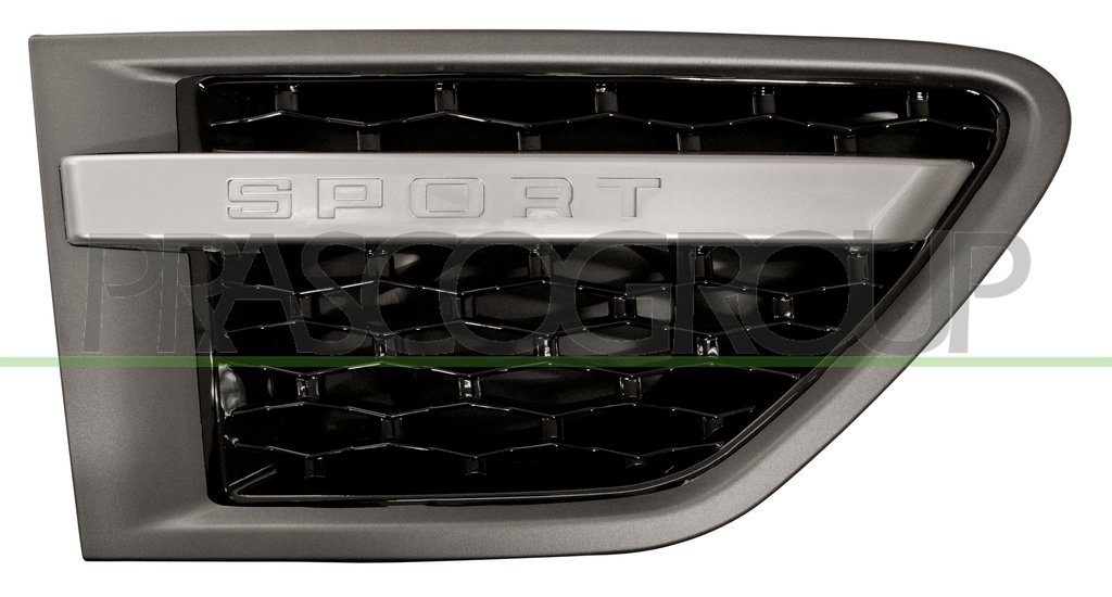 GRIGLIA PARAFANGO ANTERIORE DESTRO-GRIGIO SCURO-ARGENTO-NERA MOD. SUPERCHARGED-AUTOBIOGRAPHY MOD. SPORT