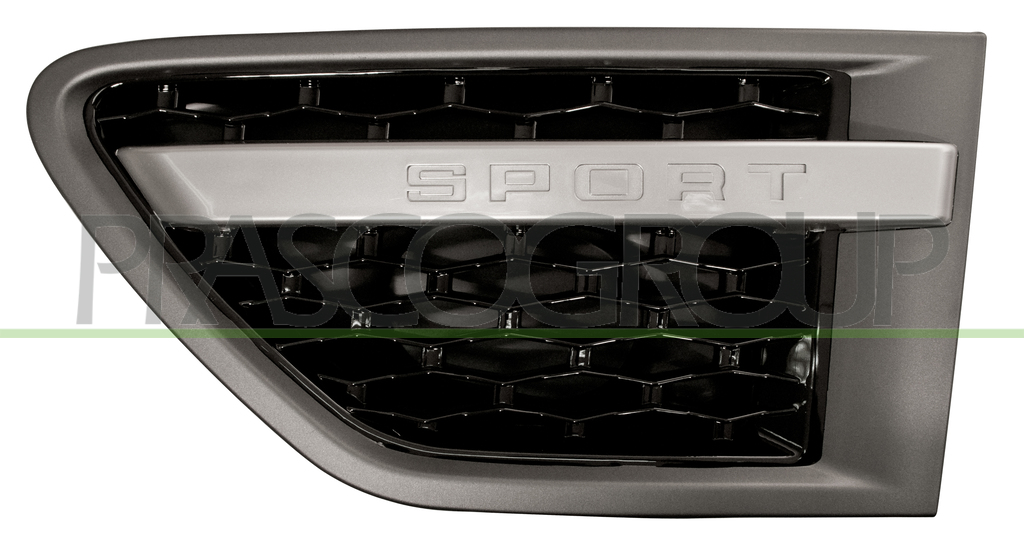 GRIGLIA PARAFANGO ANTERIORE SINISTRO-GRIGIO SCURO-ARGENTO-NERA MOD. SUPERCHARGED-AUTOBIOGRAPHY MOD. SPORT