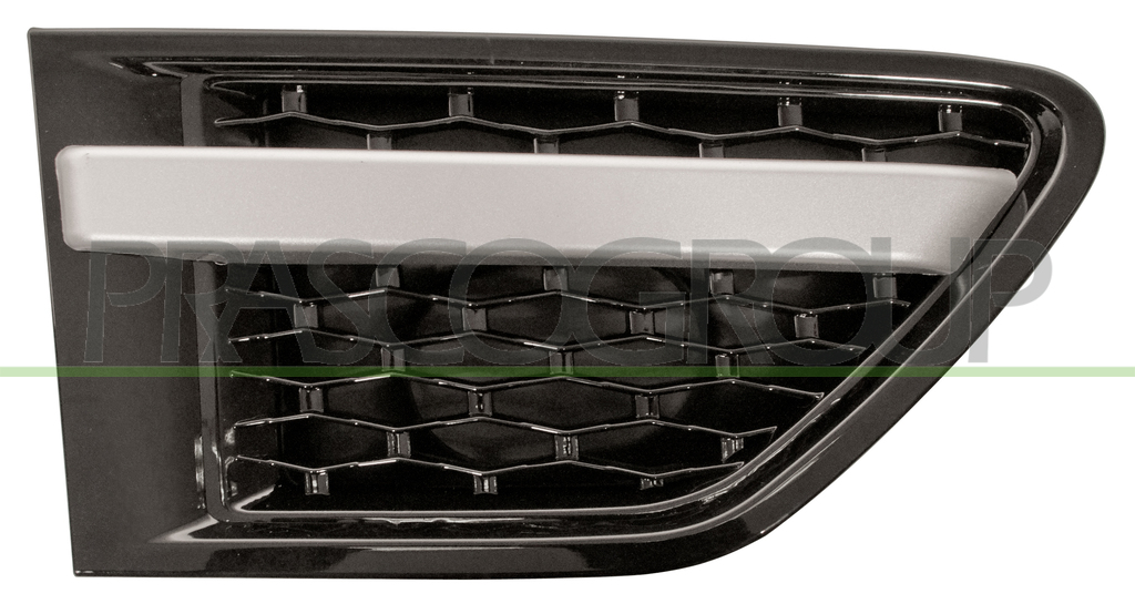 GRIGLIA PARAFANGO ANTERIORE DESTRO-NERA-LUCIDA-ARGENTO MOD. SUPERCHARGED-AUTOBIOGRAPHY MOD. SPORT BLACK PACK