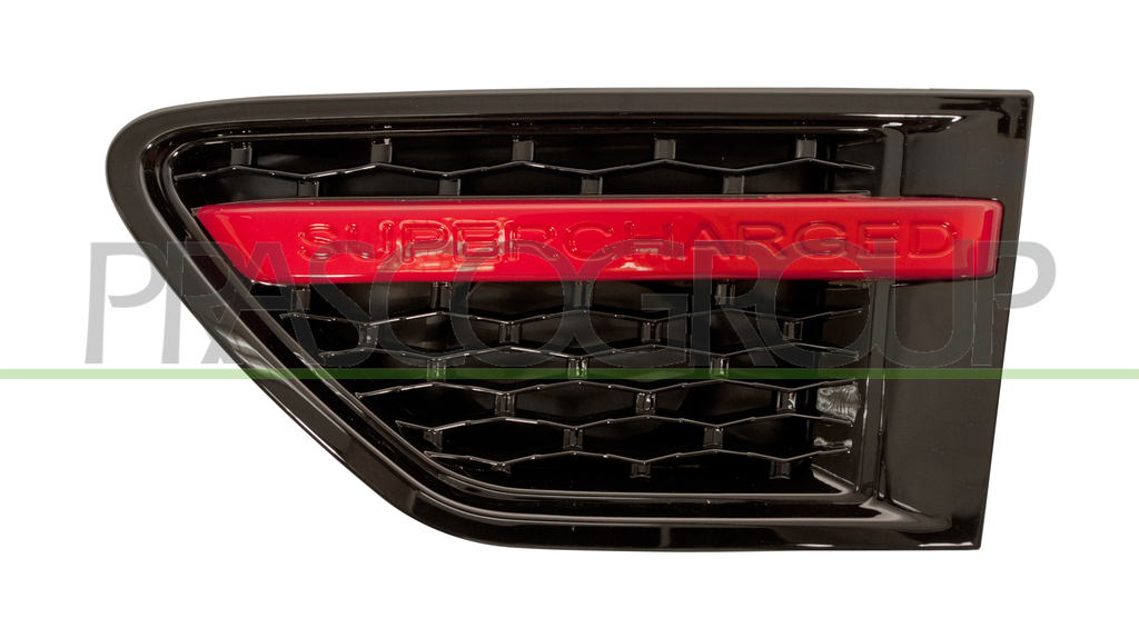 GITTER LINKS KOTFLUEGEL VORNE-SCHWARZ-ROT MOD. AUTOBIOGRAPHY DESIGN EXCLUSIVE