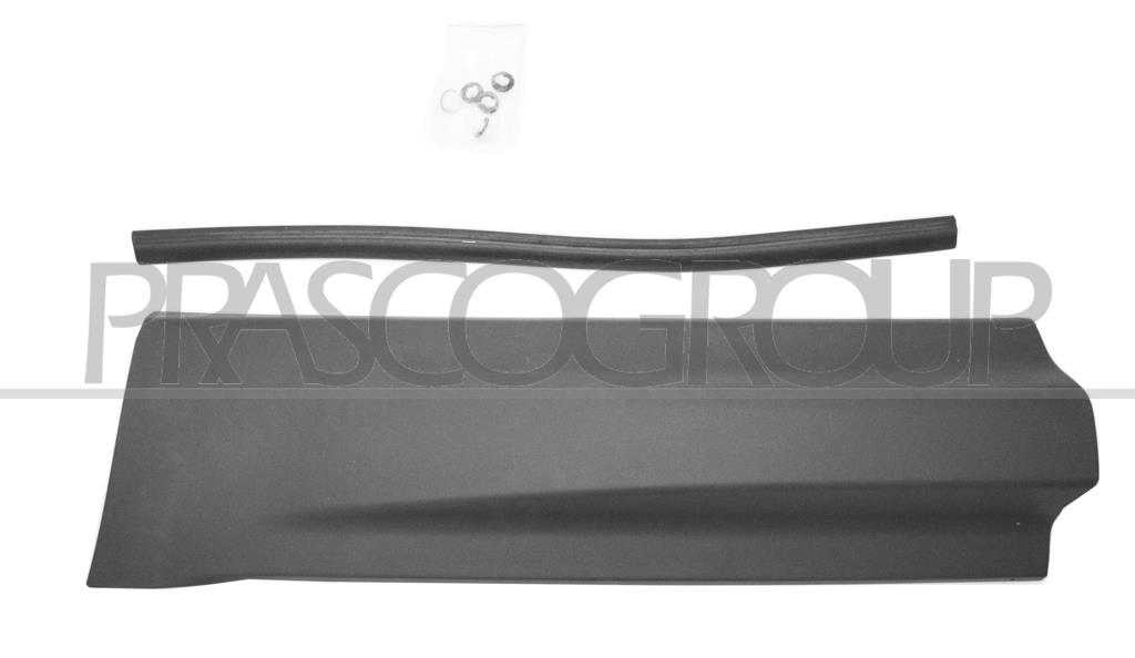 MOLDURA PUERTA TRASERA IZQUIERDA-NEGRA-GRANULADA-CON CLIPS-CON JUNTA