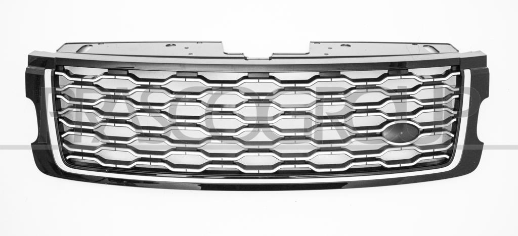 GRILLE CALANDRE NOIRE BRILLANTE/ARGENT