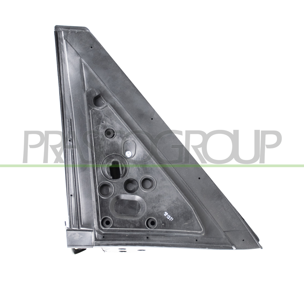DOOR MIRROR LEFT-MANUAL-BLACK-CONVEX-CHROME-WITH CHROME COVER
