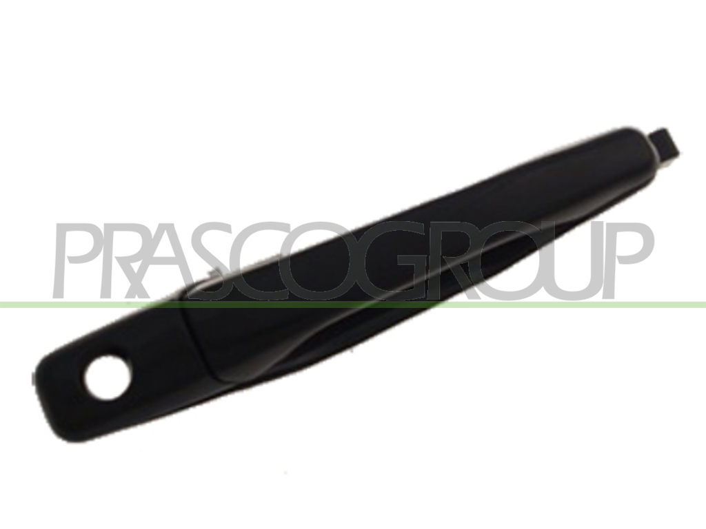 FRONT DOOR HANDLE RIGHT-OUTER-SMOOTH-BLACK-WITH KEY HOLE