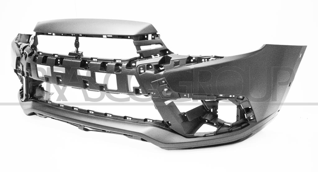 FRONT BUMPER-PRIMED-WITH HEADLAMP WASHER CUTTING MARKS-WITH WING EXTENSION HOLES