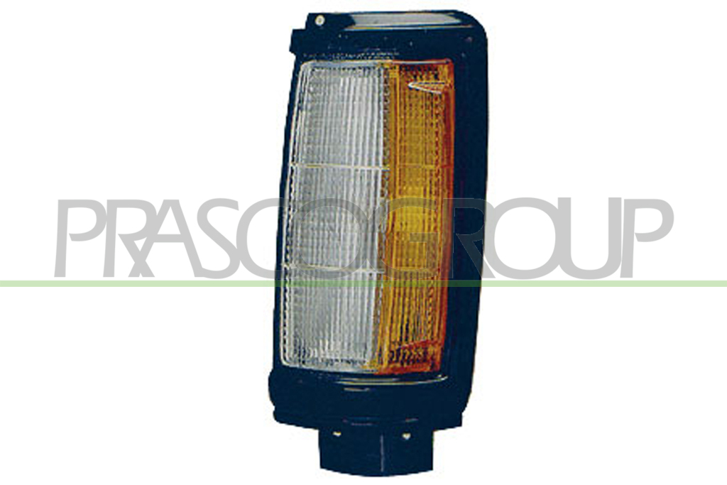 FRONT INDICATOR LEFT-CLEAR/AMBER-WITH BULB HOLDER-WITH BLACK FRAME