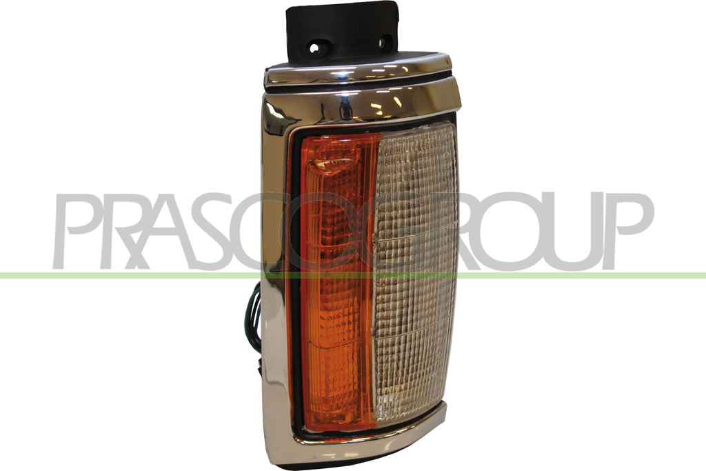 FRONT INDICATOR RIGHT-CLEAR/AMBER-WITH BULB HOLDER-WITH CHROME FRAME