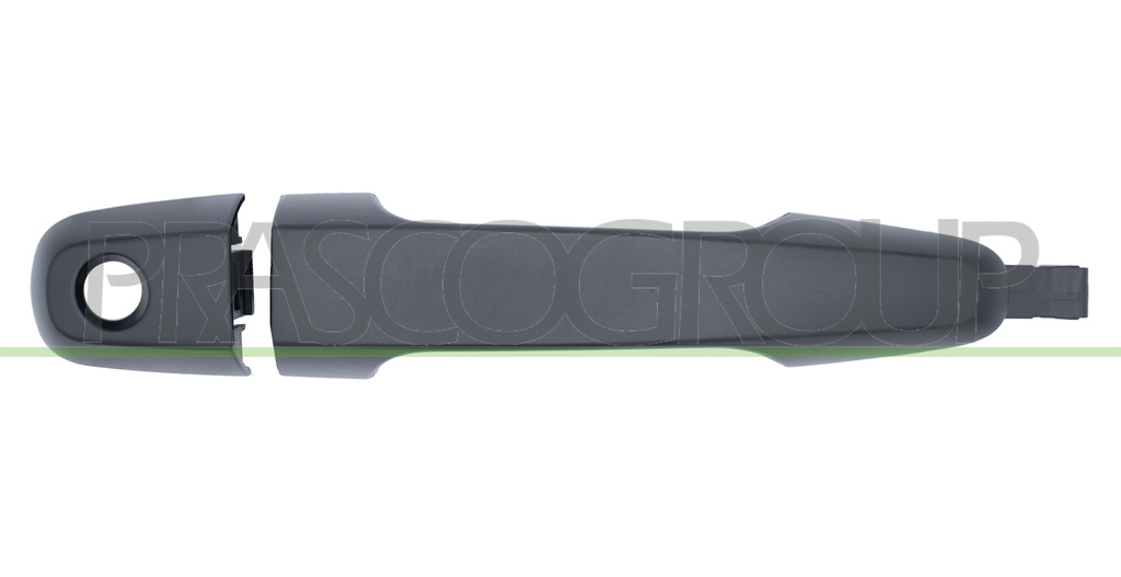 FRONT DOOR HANDLE LEFT-OUTER-BLACK/SMOOTH-WITH KEY HOLE