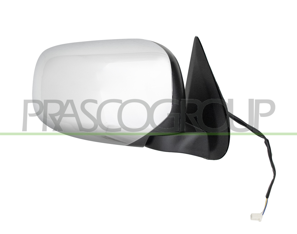ESPEJO DERECHO ELECTRICO-NEGRO-CONVEXO/CROMADO CON CARCASA CROMADA