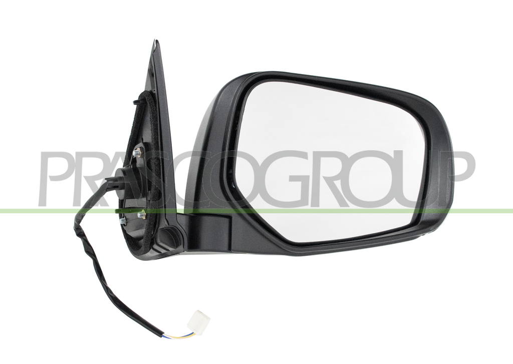 ESPEJO DERECHO ELECTRICO-NEGRO-CONVEXO/CROMADO CON CARCASA CROMADA