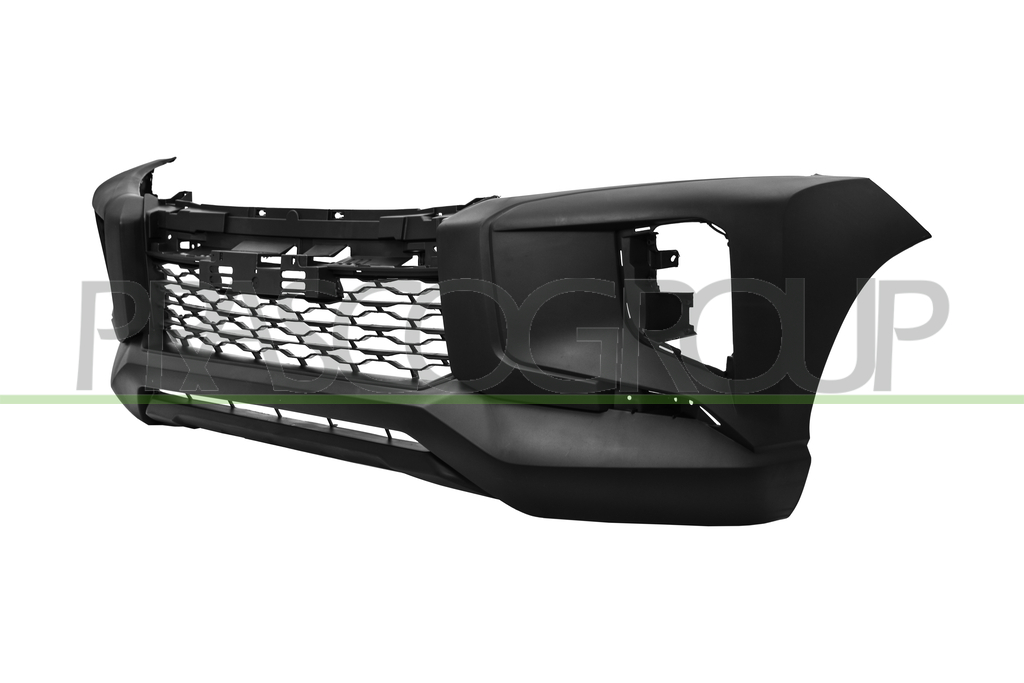 FRONT BUMPER-PRIMED-WITH CENTRE GRILLE-WITHOUT HOLES FOR MOLDINGS