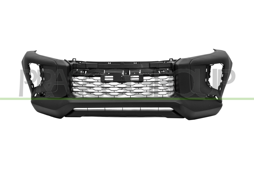 FRONT BUMPER-PRIMED-WITH CENTRE GRILLE-WITHOUT HOLES FOR MOLDINGS