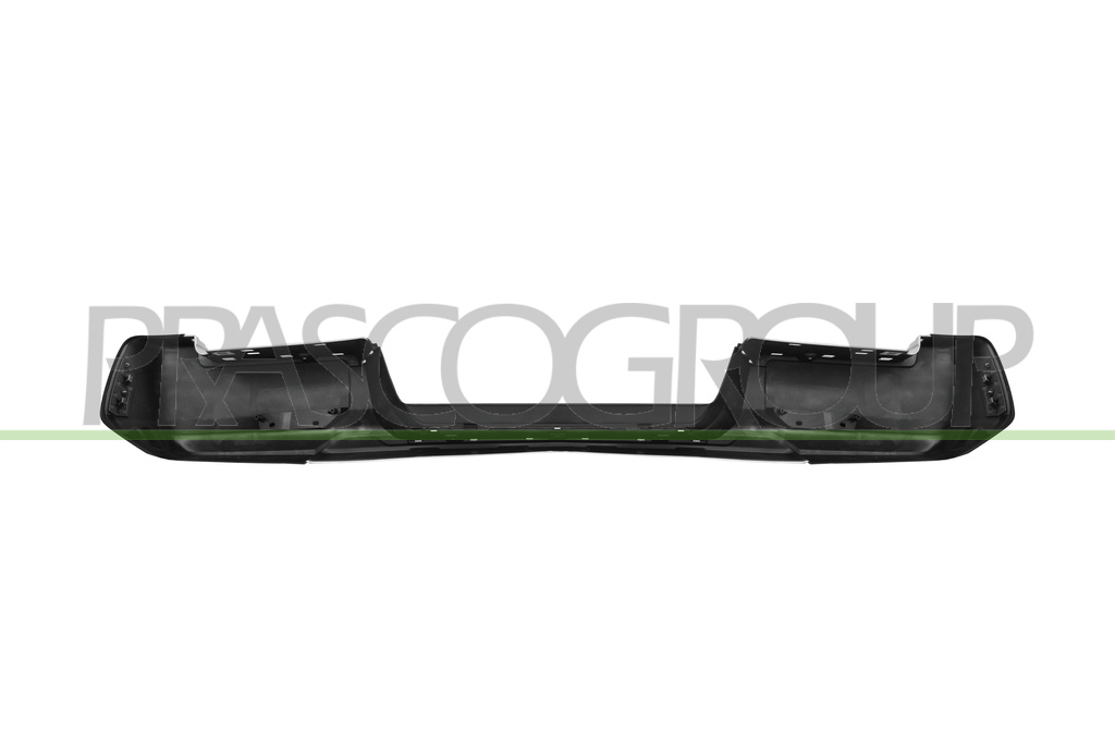 REAR BUMPER-BLACK-WITH BUMPER END CUPS GRAY-GLOSSY PAINTED-WITH SPOILER SILVER PAINTED-WITH PDC CUTTING MARKS
