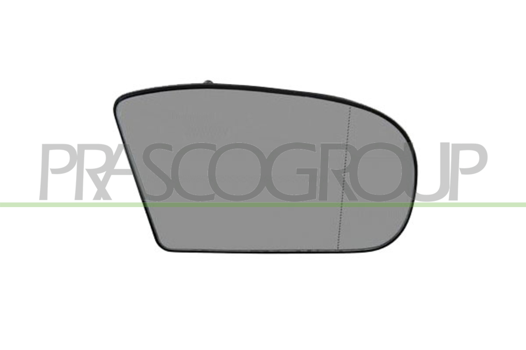 MIRROR GLASS BASE RIGHT-HEATED-ASPHERICAL-CHROME