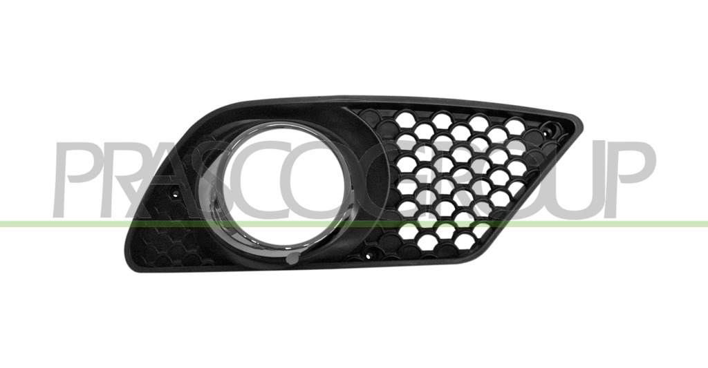 BUMPER GRILLE RIGHT-BLACK-WITH FOG LAMP HOLES-WITH CHROME MOLDING MOD. AMG