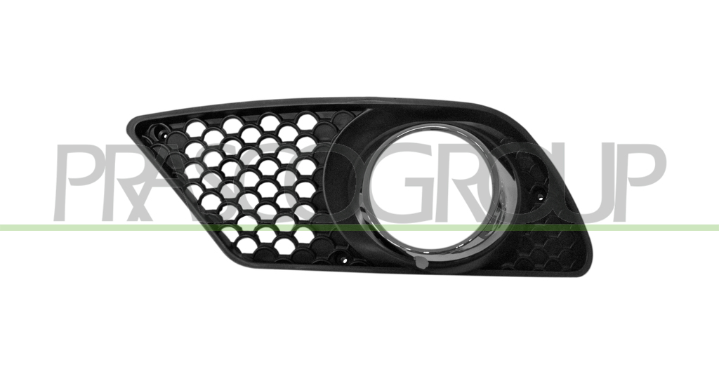 BUMPER GRILLE LEFT-BLACK-WITH FOG LAMP HOLE-WITH CHROME FRAME MOD. AMG