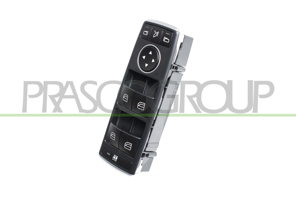PANNEAU A BOUTON-POUSSOIR NOIR-4 INTERRUPTEURS-LEVE VITRE-PORTE AVANT GAUCHE-AVEC FONTION RETROVISEURS RABATTABLE-3 BROCHES
