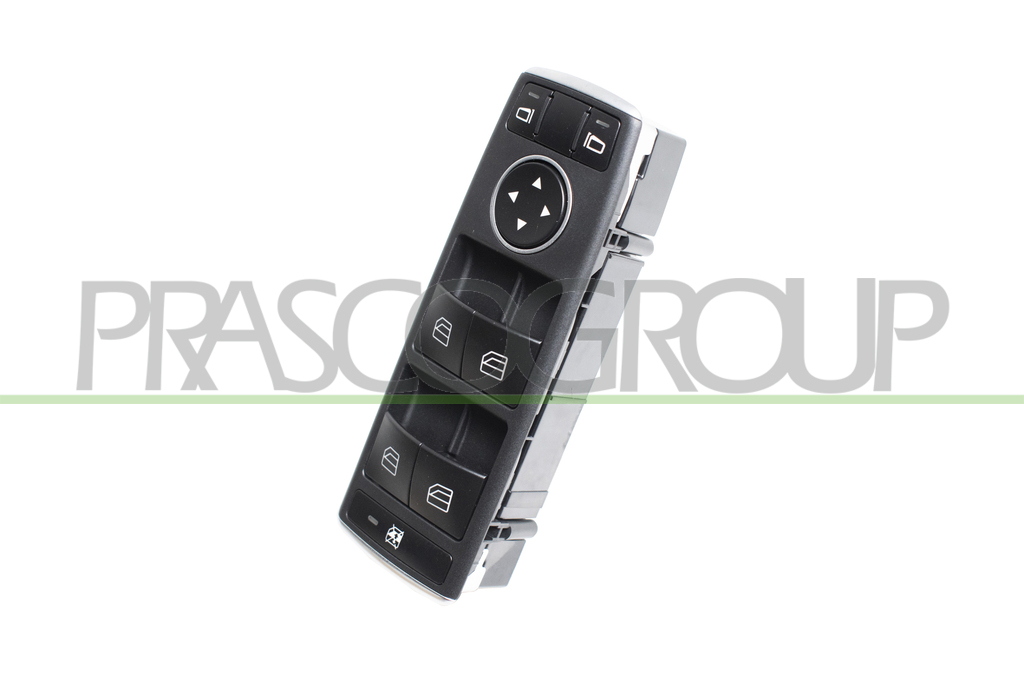 FRONT DOOR LEFT WINDOW REGULATOR PUSH-BUTTON PANEL-BLACK-4 SWITCHES-WITHOUT FOLDABLE MIRROR FUNCTION-3 PINS