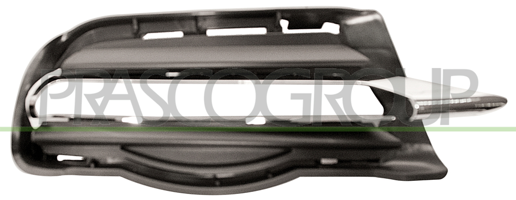 BUMPER GRILLE RIGHT-BLACK-WITH LED HOLE