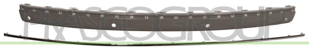 REAR BUMPER-CENTRE MOLDING WITH PDC+SENSOR HOLDERS-WITH CHROME PROFILE (2PCS)