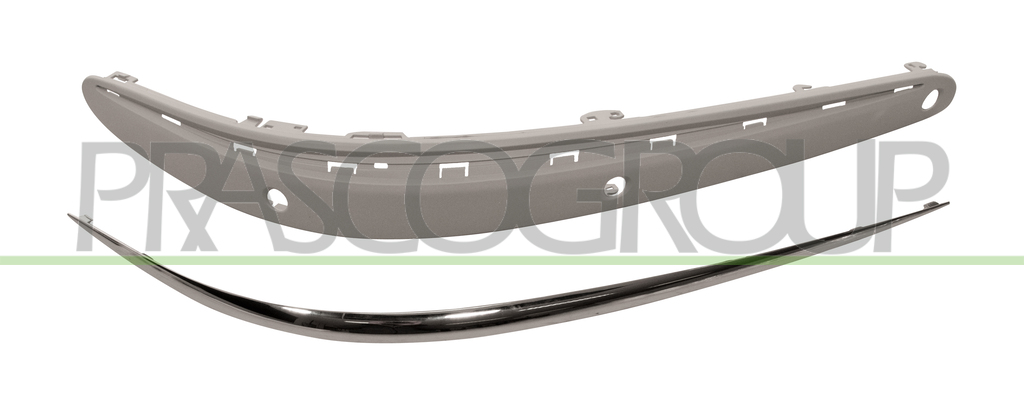 FRONT BUMPER MOLDING-RIGHT-WITH CHROME PROFILE-WITH HOLES