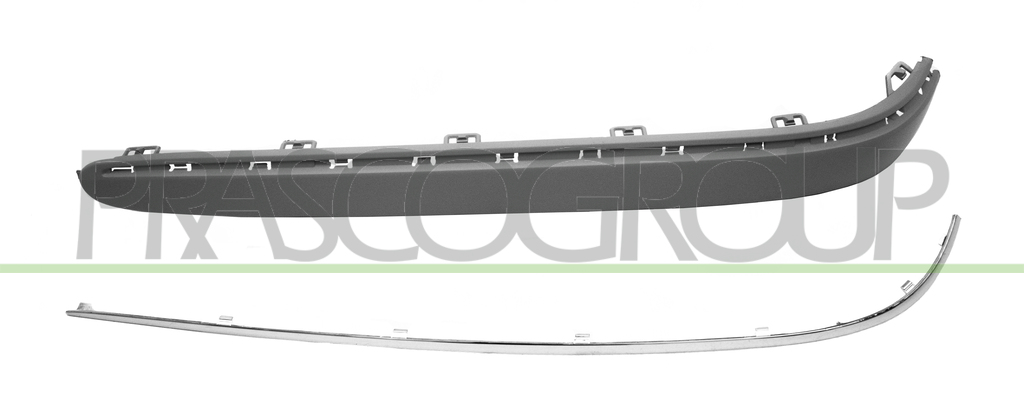 REAR BUMPER MOLDING LEFT-WITH CHROME PROFILE-WITHOUT HOLES