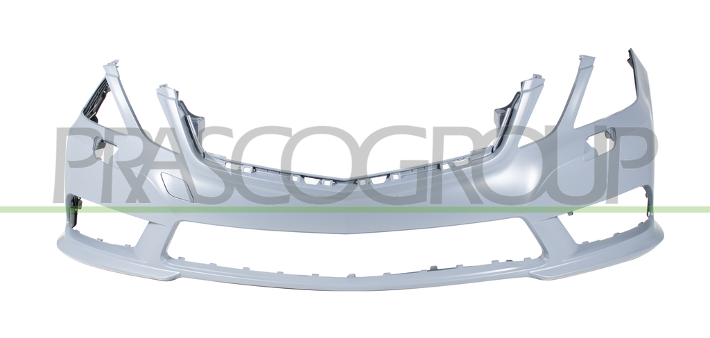 FRONT BUMPER-PRIMED-WITH HEADLAMP WASHER HOLES-WITH CUTTING MARKS FOR PDC MOD. AMG