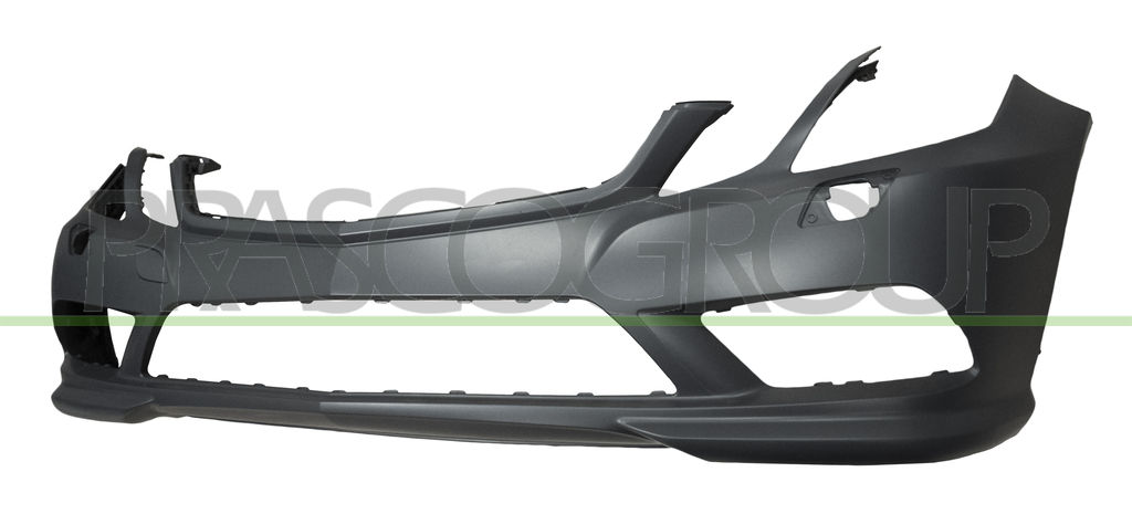 FRONT BUMPER-PRIMED-WITH TOW HOOK COVER-WITH HEADLAMP WASHER HOLES-WITH CUTTING MARKS FOR PDC AND PARK ASSIST MOD. AMG