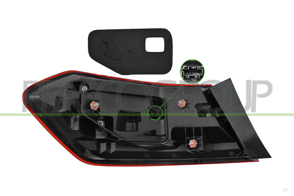FANALE POSTERIORE DESTRO-ESTERNO-CON PORTALAMPADA-FONDO SCURO-LED MOD. 4 PORTE