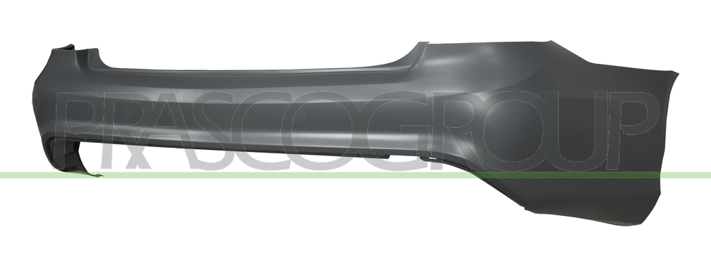 REAR BUMPER-PRIMED-WITH PDC CUTTING MARKS PDC AND PARK ASSIST MOD. AMG