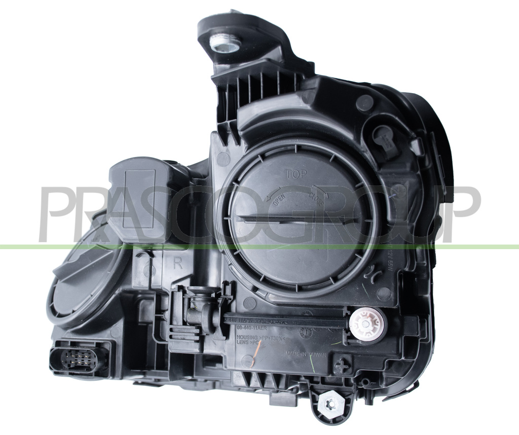 HEADLAMP RIGHT H7+PY21-ELECTRIC-WITH MOTOR-LED-BLACK