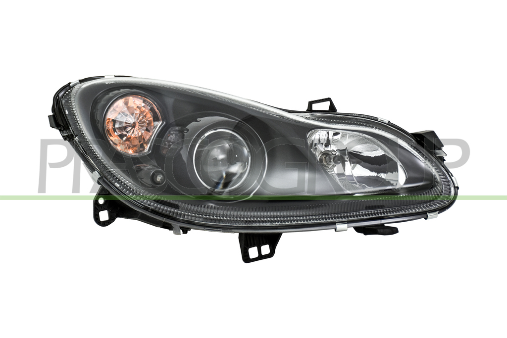 OPTICA DERECHA H7+H7-ELECTRICA-CON MOTOR-NEGRA