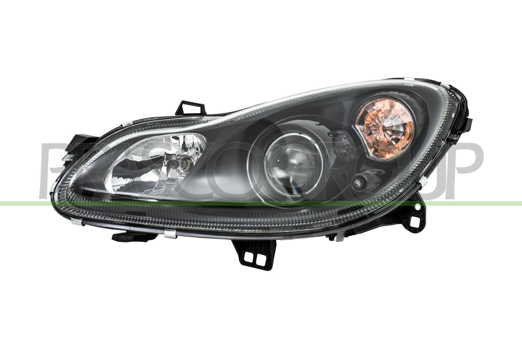 HEADLAMP LEFT H7+H7-ELECTRIC-WITH MOTOR-BLACK