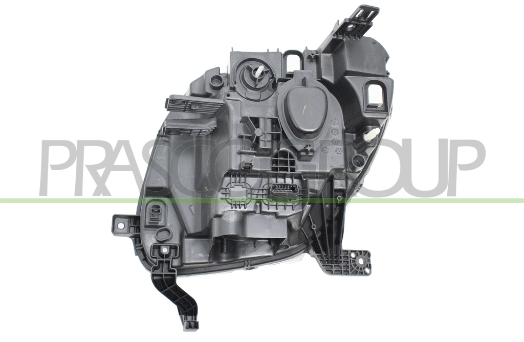 HEADLAMP RIGHT H4 ELECTRIC-WITH DAY RUNNING LIGHT-LED-BLACK MOD. BASE-LINE