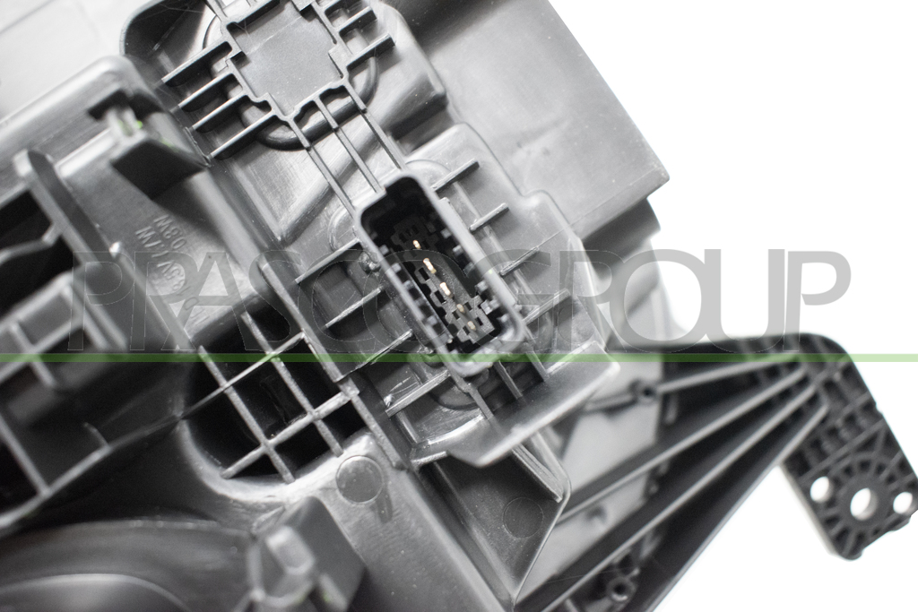 OPTICA IZQUIERDA H4 ELECTRICA-CON LUZ-LED-NEGRA MOD. BASE-LINE