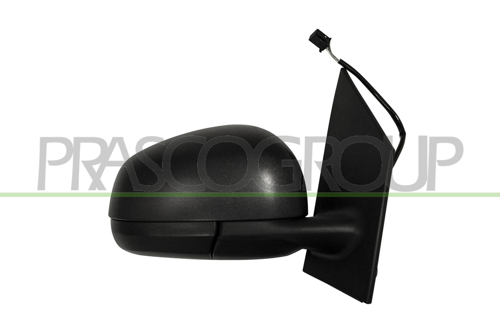 DOOR MIRROR RIGHT-ELECTRIC-BLACK-HEATED-WITH SENSOR-CONVEX-7 PINS