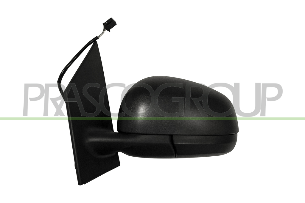 DOOR MIRROR LEFT-ELECTRIC-BLACK-HEATED-ASPHERICAL-5 PINS
