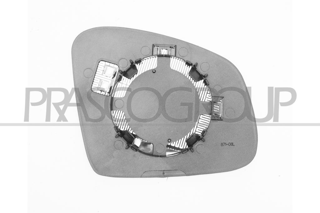 MIRROR GLASS BASE LEFT-HEATED-ASPHERICAL