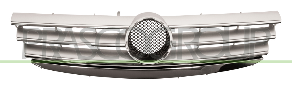 GRILLE CALANDRE PEINTE ARGENT AVEC MOULURE CHROMEE' MOD. ELEGANCE