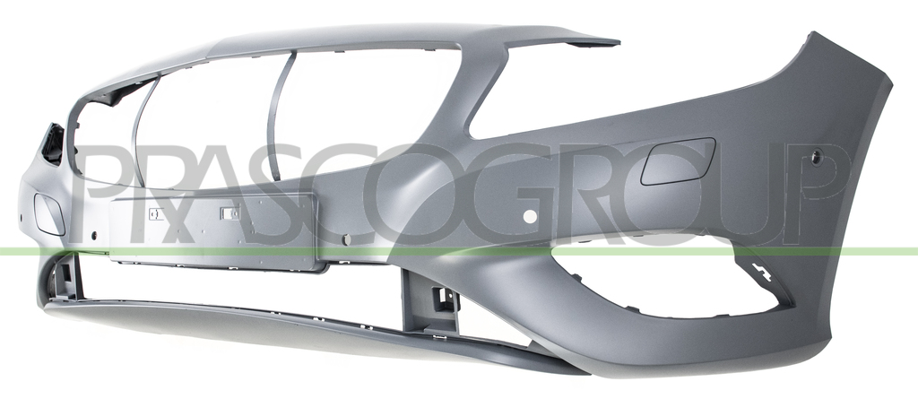 FRONT BUMPER PRIMED-WITH HEADLAMP WASHER, PDC AND PARK ASSIST HOLES+SENSOR HOLDERS