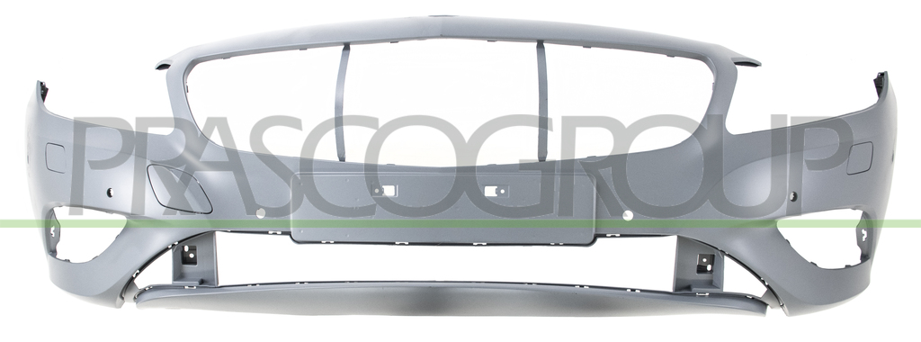 FRONT BUMPER PRIMED-WITH HEADLAMP WASHER, PDC AND PARK ASSIST HOLES+SENSOR HOLDERS