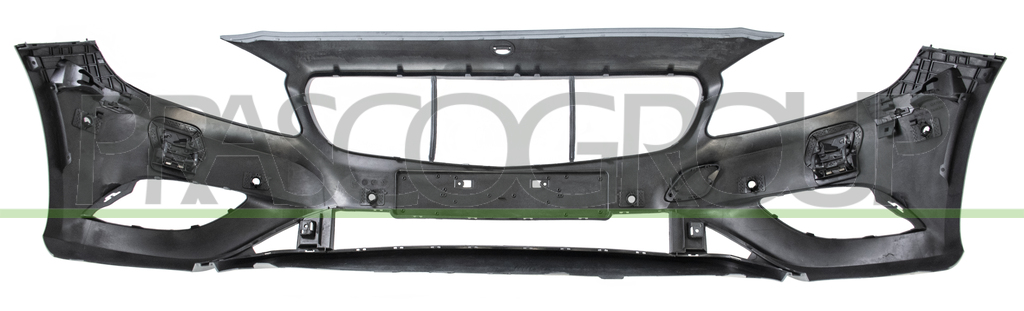 FRONT BUMPER PRIMED-WITH HEADLAMP WASHER, PDC AND PARK ASSIST HOLES+SENSOR HOLDERS